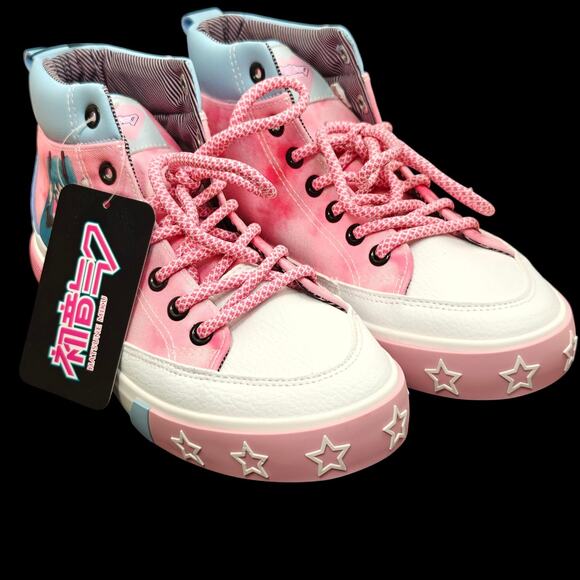 Hatsune Miku Ground Up Women's Sneakers Size 6 High Top Casual Shoes RARE NWT - Picture 4 of 11